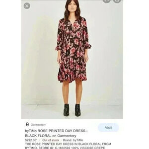 ByTimo rose printed day dress